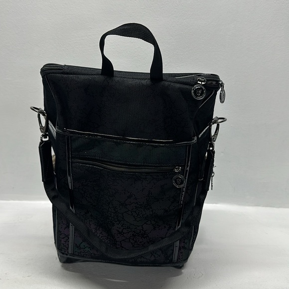 Legend Walker World Melody Shoulder Bag Travel Gym Floral Reflective Glow Black - Picture 5 of 10